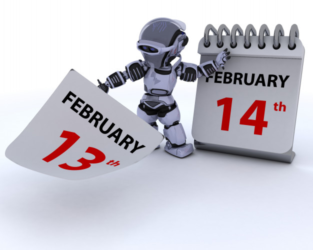 february 14,14,fiction,cyborg,scifi,render,organizer,february,appointment,reminder,diary,valentines,date,calender,schedule,robot,valentine,cute,character