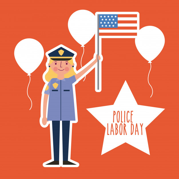 laborday,diverse,congratulate,workforce,national,smiling,holding,american,day,labor,freedom,america,usa,celebrate,police,industry,worker,event,holiday,happy,celebration,flag,woman,card,sale
