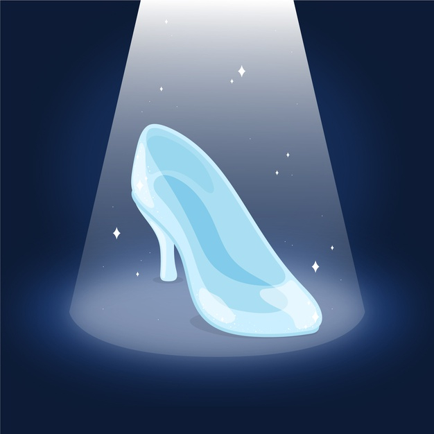 Free Vector  Cinderella glass shoe