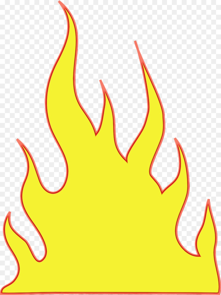 Free: Drawing, Flame, Fire, Yellow, Line PNG 