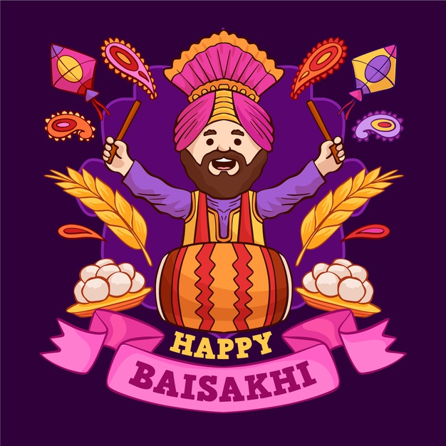 Free Vector | Happy baisakhi event theme