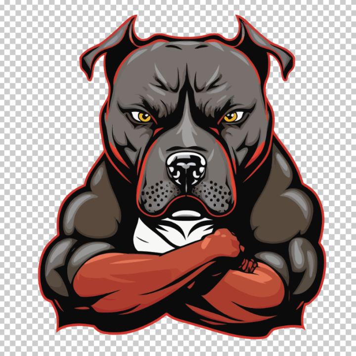 dog,animals,pitbull,strong,vector,logo,ai generated,midjourney,png,red,black
