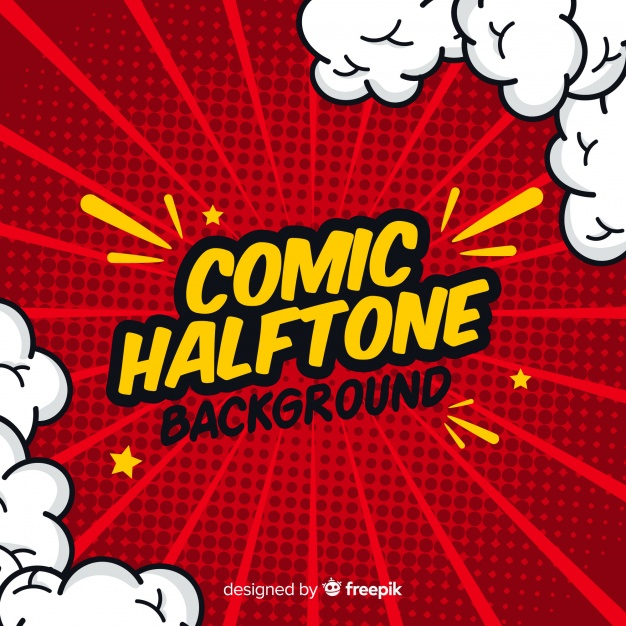 Free: Red comic halftone background Free Vector 