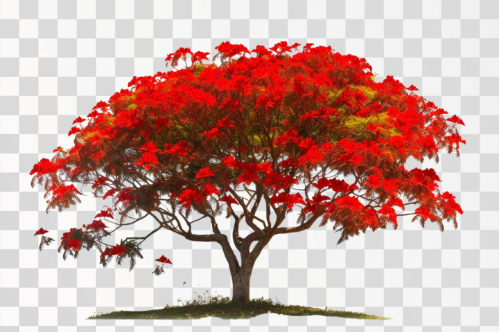 tree,flower,white,background,red,green,leaf,plant,isolated,nature,floral,tropical,thailand,blossom,flora,bloom,asia,royal poinciana,flamboyant tree,png,summer