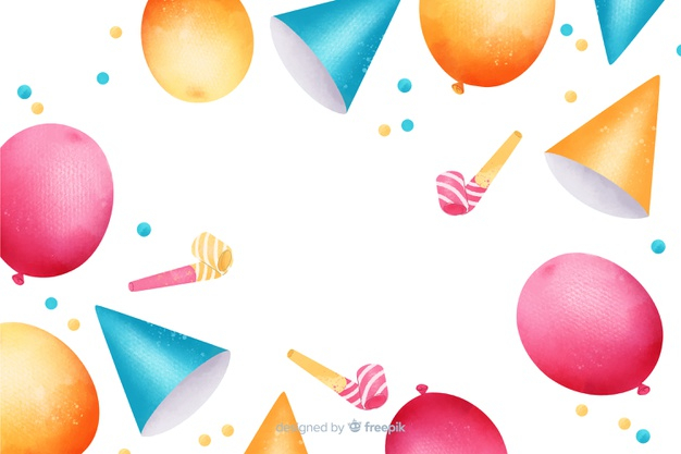 party hats,laughter,aging,hats,enjoy,joy,artistic,festive,happiness,fun,balloon,colorful,happy,celebration,anniversary,design,party,happy birthday,birthday,watercolor,frame,background