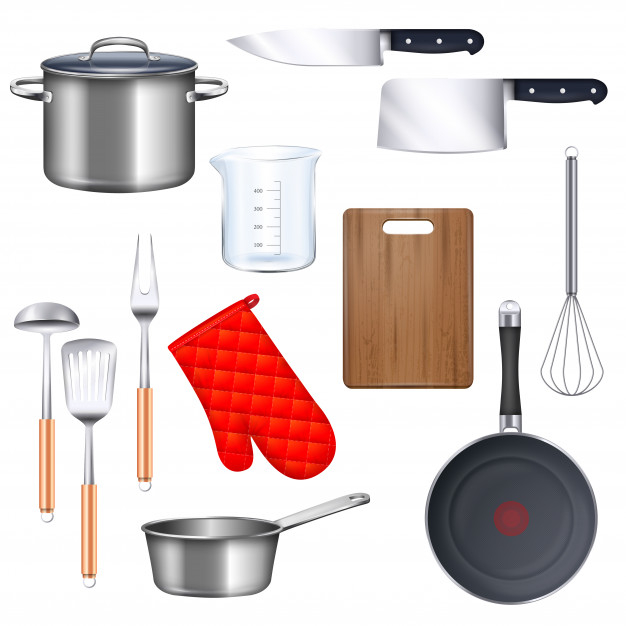 Free Vector  Kitchen stuff icons set