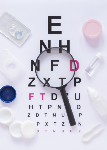 Eye Test Chart Vector. Letters Chart. Vision Exam. Optometrist