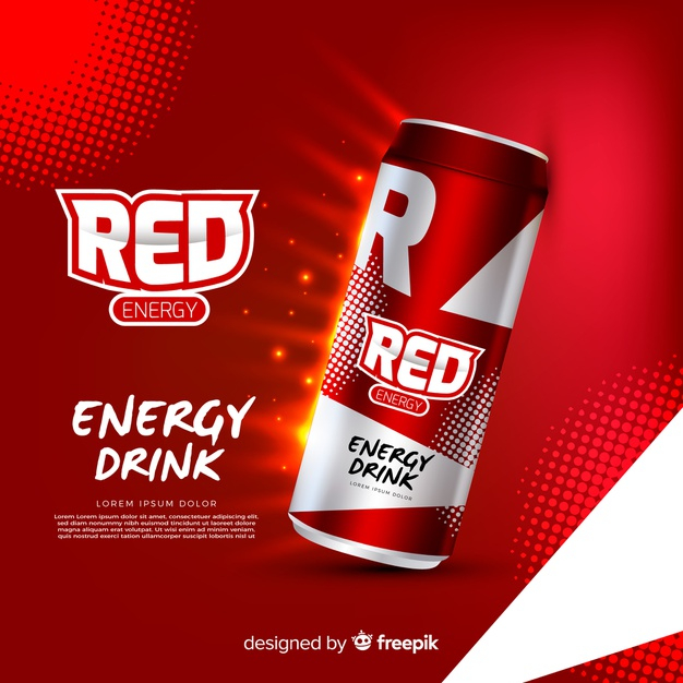 can drink,energy drink,promotional,realistic,ad,brand,dot,product,branding,energy,drink,presentation,promotion,marketing,red,template,texture,poster