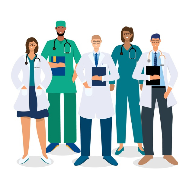 group of doctors clipart