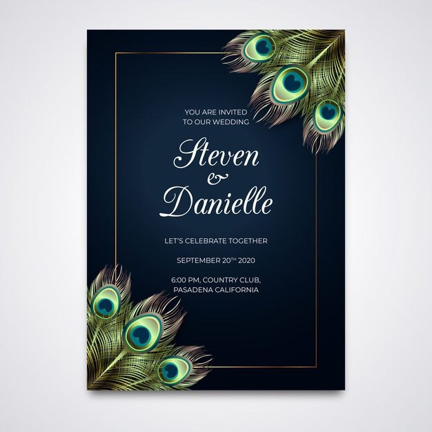 celebrative,ready to print,newlyweds,engaged,ready,ceremony,groom,save,lovely,beautiful,feathers,romantic,marriage,date,peacock,print,bride,save the date,celebration,template,love,invitation,wedding