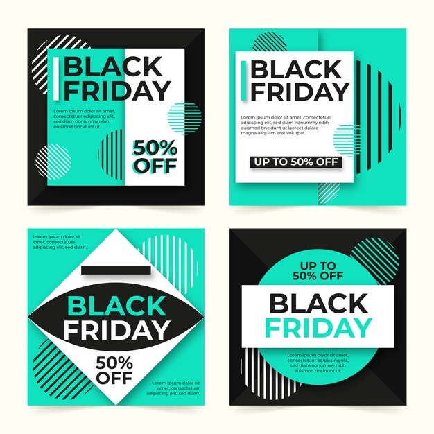 Black friday sale design template Royalty Free Vector Image