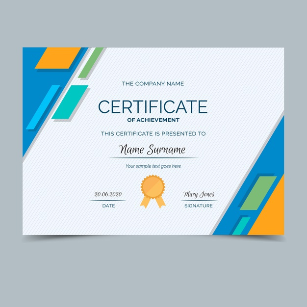 jones certificate templates