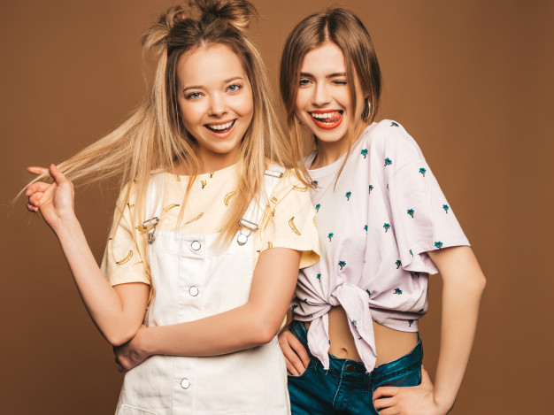 Two Young Girls Chic Image & Photo (Free Trial)