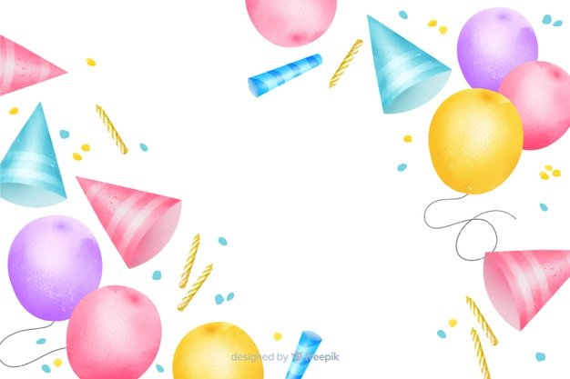 party hats,laughter,aging,hats,enjoy,joy,artistic,festive,happiness,fun,balloon,colorful,happy,celebration,anniversary,design,party,happy birthday,birthday,watercolor,background