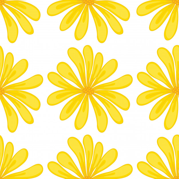 repeating,wrapping,tile,seamless,yellow,cartoon,flower,pattern