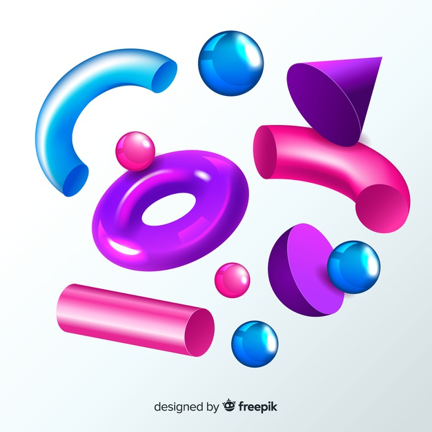 Free: Antigravity geometric shapes with 3d effect Free Vector - nohat.cc