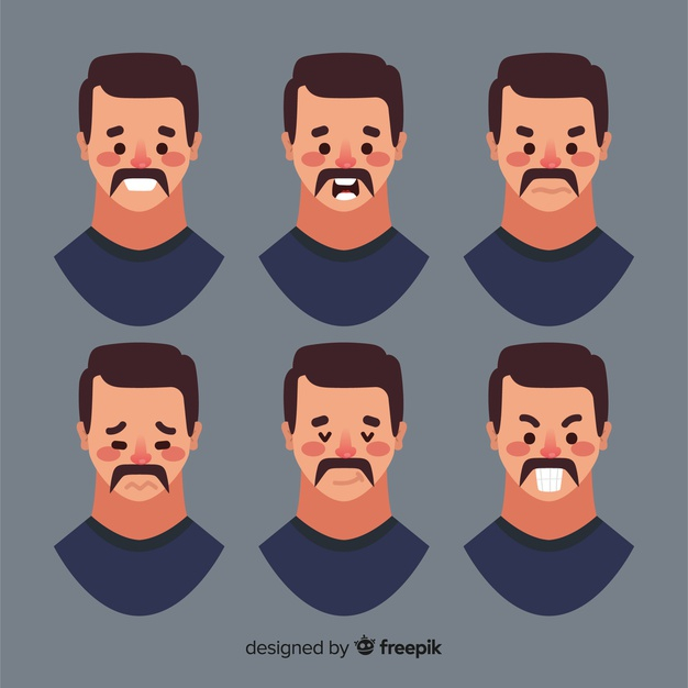 Man Face Emotions Vector & Photo (Free Trial)