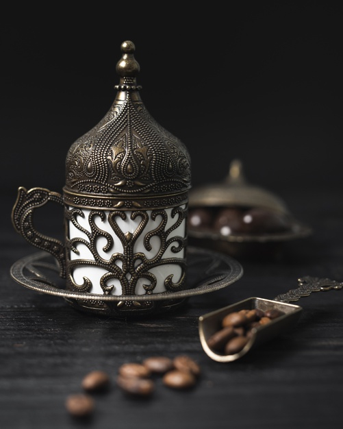 caffeine,defocused,close up,turkish,beans,beverage,close,teapot,up,hot,coffee beans,spoon,plate,cup,drink,silver,candy,chocolate,coffee