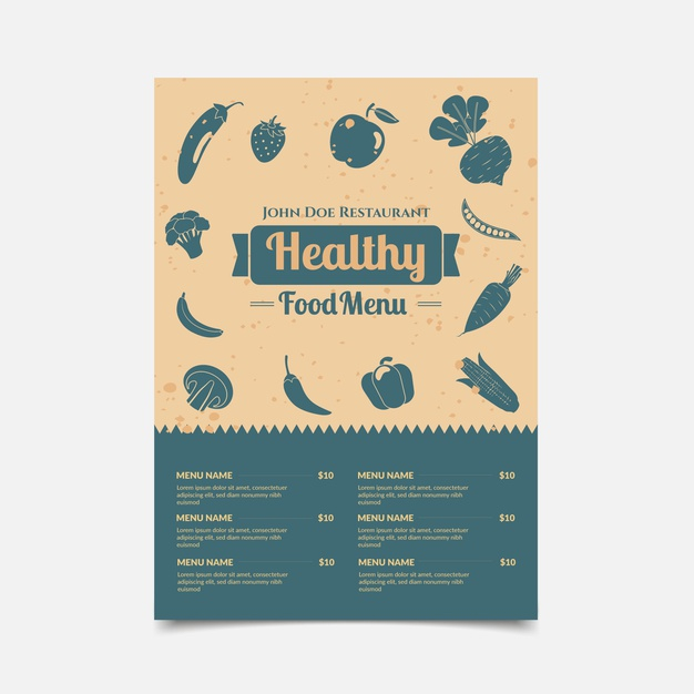 heathcare,ready to print,ready,style,fresh,print,healthy,organic,restaurant,template,design,menu,vintage,business,food