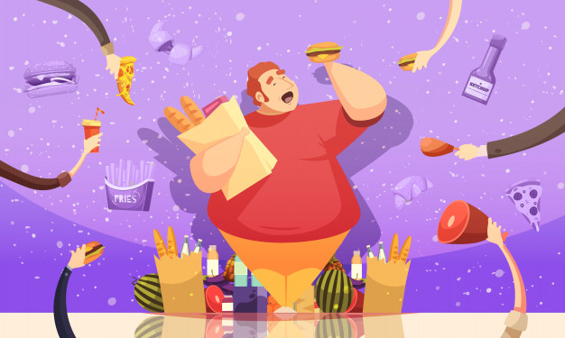 metabolism,gluttony,intake,unhealthy,cholesterol,leading,waist,overweight,obese,calories,belly,size,obesity,problem,figure,fast,eating,hot,weight,hamburger,popcorn,print,sandwich,decorative,illustration,body,burger,cake,dog,design,food