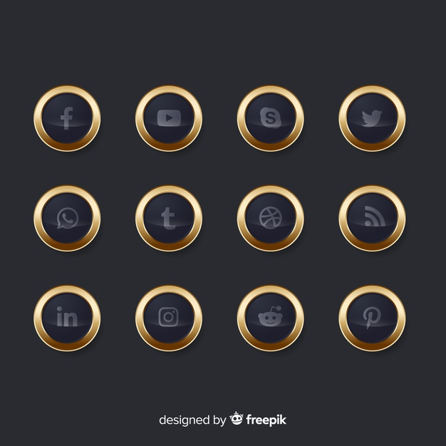 Free: Luxury social media logo collection Free Vector - nohat.cc