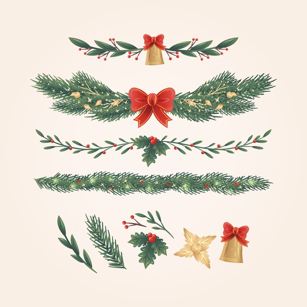 Free Vector  Hand drawn christmas decoration collection