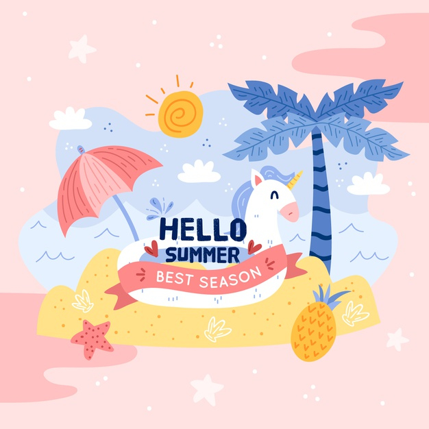 Hello summer time Royalty Free Vector Image - VectorStock