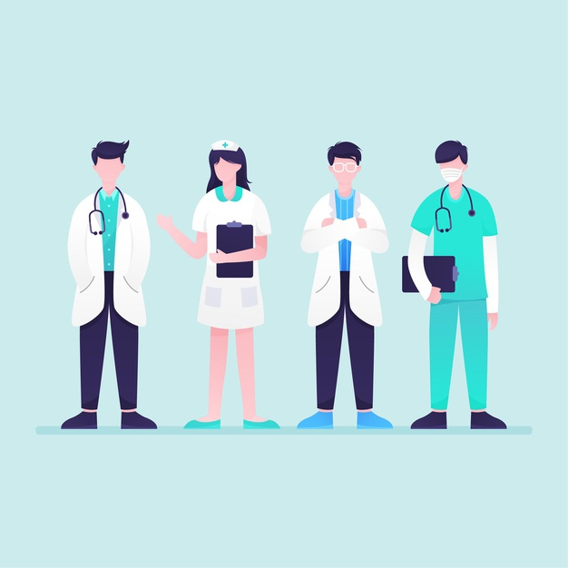 Free Vector, Health professional team concept illustration