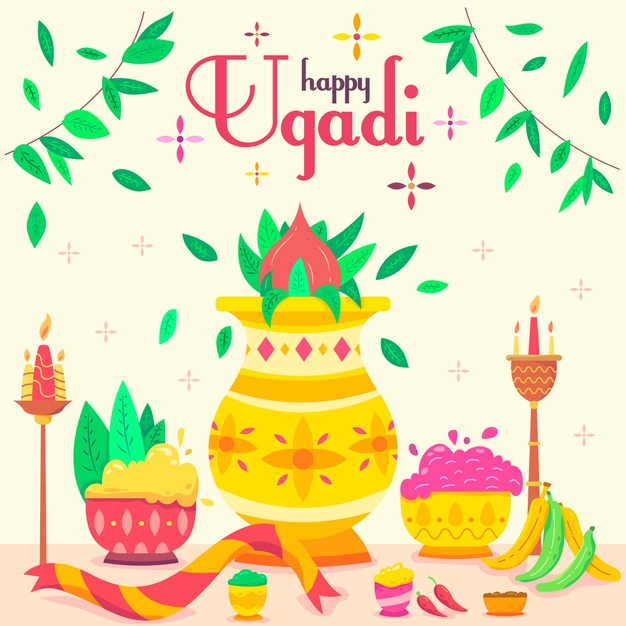 Free: Flat ugadi background concept Free Vector 