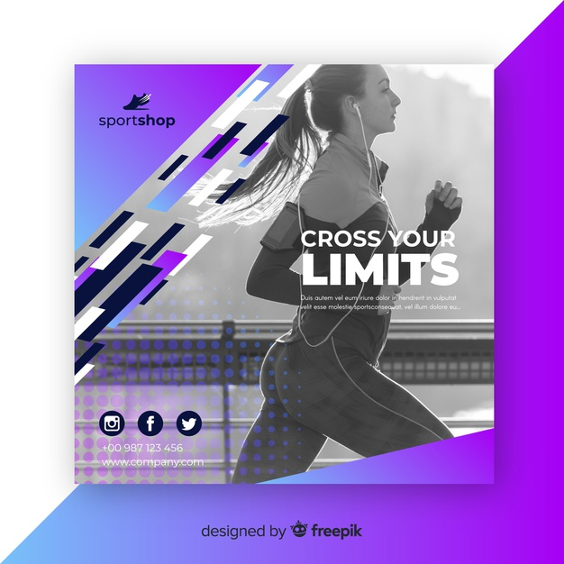 square banner,sportswear,sporty,jogging,fit,lifestyle,outdoor,training,exercise,healthy,speed,running,square,sports,photo,fitness,sport,template,banner