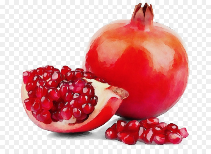 watercolor,paint,wet ink,natural foods,fruit,pomegranate,food,superfood,plant,red,superfruit,accessory fruit,berry,png