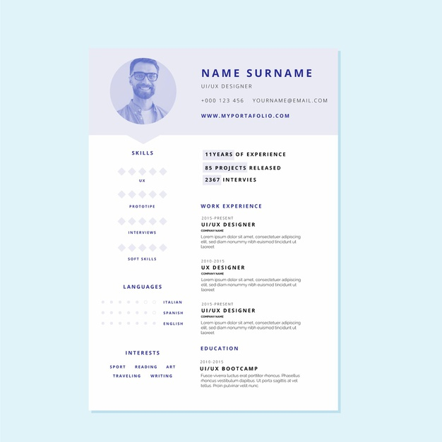 Free: Minimalist cv template Free Vector - nohat.cc