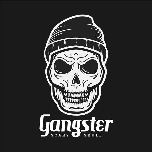mafia,gangster,concept,style,logotype,brand,identity,symbol,emblem,branding,skull,retro,template,design,business,logo