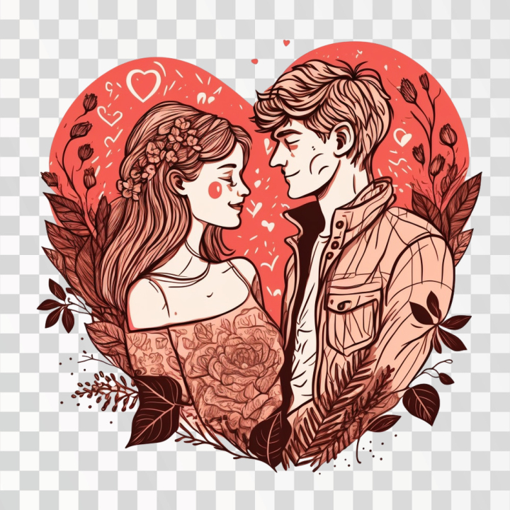 Romance Drawing couple Love, couple transparent background PNG clipart