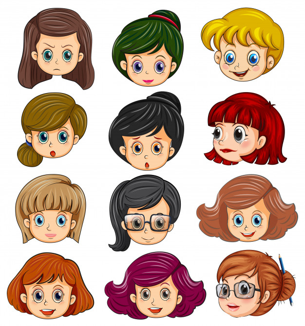 Free: Woman faces Free Vector 