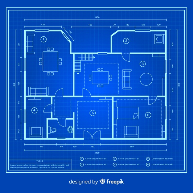 Architect Blueprint Vector Design Images, Blank Blueprint Paper