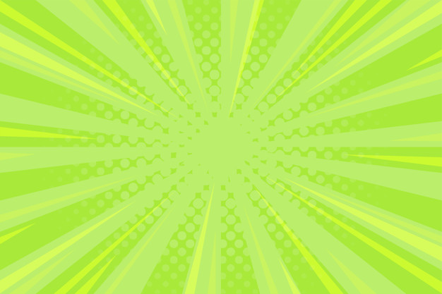 Free: Green comic background with zoom lines and halftone Free Vector -  