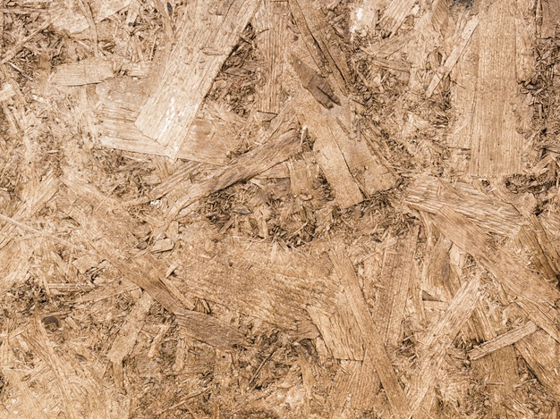 Textured Brown Pressed Wood Chip Board Detail Stock Photo