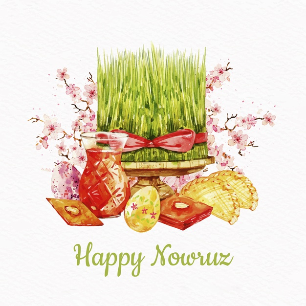 nowruz,happy nowruz,iranian,azerbaijan,religious,concept,theme,festive,traditional,culture,event,holiday,happy,celebration,paint,watercolor