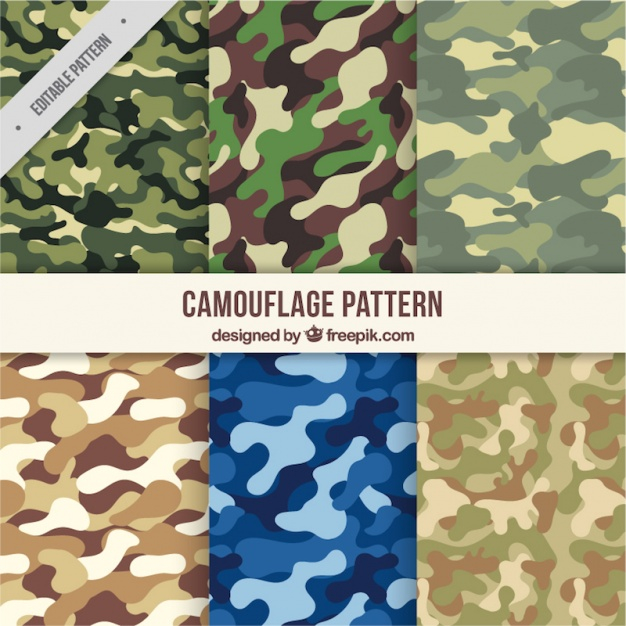 Free: Variety of camouflage patterns Free Vector - nohat.cc