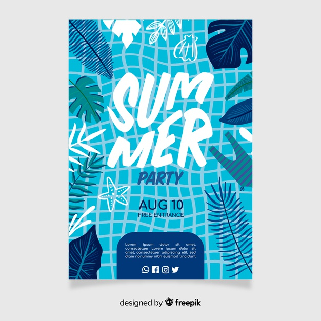 ready to print,parties,seasonal,rave,summertime,ready,paradise,enjoy,turquoise,season,beautiful,swimming pool,swimming,print,vacation,pool,fun,holiday,festival,tropical,layout,blue,template,summer,party,poster,flyer