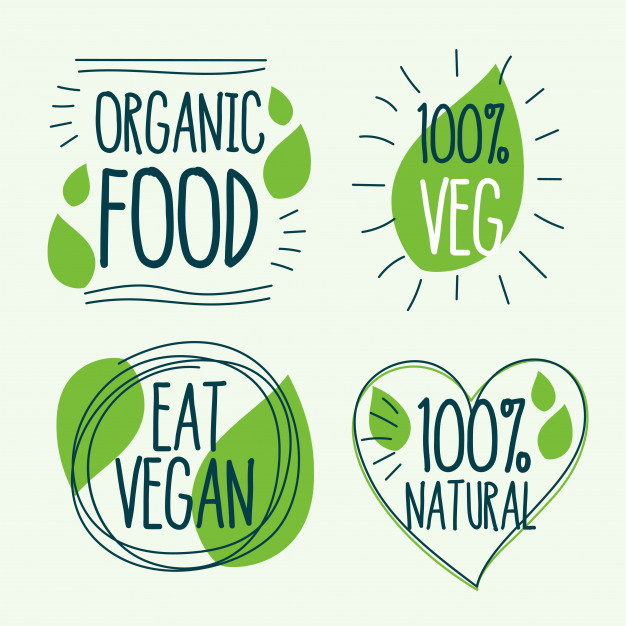 Free Vector | 100% vegetarian label