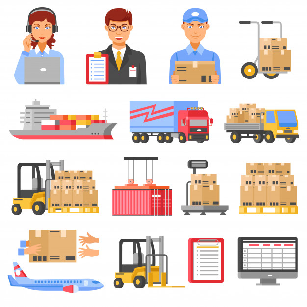 assorting,waybill,supervision,weighing,shipment,freight,supply,loader,express,set,forklift,export,courier,collection,object,storage,logistic,workers,cargo,container,content,manager,warehouse,shipping,transportation,logistics,symbol,decorative,package,emblem,global,report,transport,elements,communication,ship,flat,train,delivery,truck,icons,airplane,globe,world,box