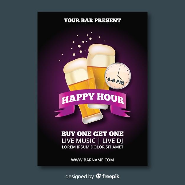 Happy Hour Poster Template