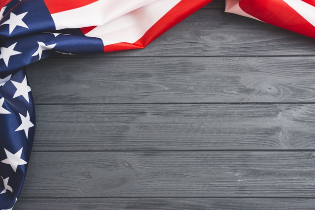 Free: American flag on gray wooden background Free Photo 