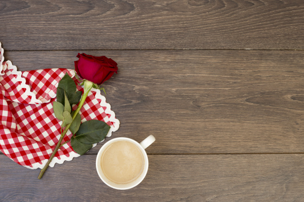 flower,floral,coffee,love,wood,gift,table,red,beauty,rose,layout,space,valentine,gift card,shape,present,coffee cup,decoration,drink,creative