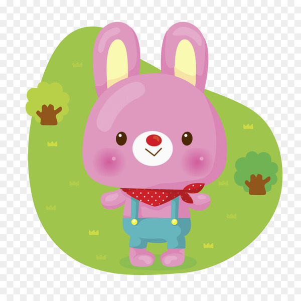 easter bunny,rabbit,download,artworks,diagram,pink,scarf,rabits and hares,vertebrate,fictional character,cartoon,png