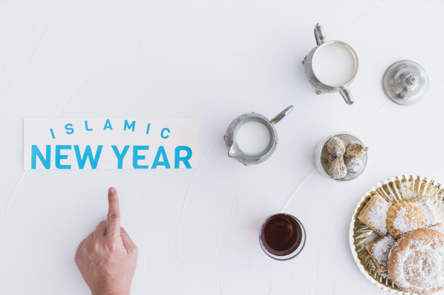 background,new year,hand,islamic,anniversary,celebration,tea,milk,white background,holiday,arabic,festival,study,white,decoration,new,cup,islam,muslim,dessert