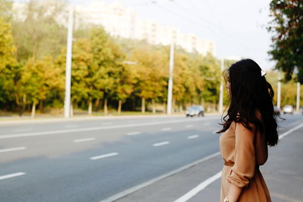 car,woman,girl,travel,woman,girl,woman,girl,lady,female,woman,faceless,decision,road,crossing,highway,looking out,girl,tree,street,dress