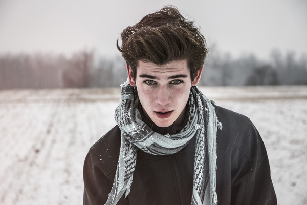 blurred background,brown hair,close -up,cold,eyes,fashion,field,frost,frozen,hair,jacket,lips,look,male,man,outdoors,outside,park,person,red lips,scarf,snow,snowflakes,stare,white,winter,young,young man,Free Stock Photo